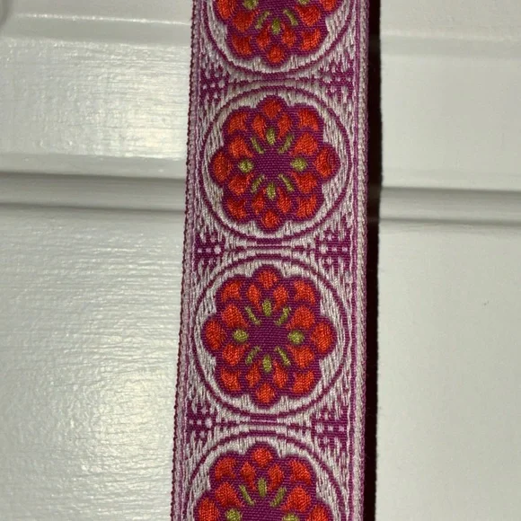Floral Embroidered Belt - Purple/Pink and Red - Picture 4 of 13